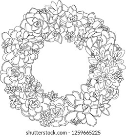 Seamless floral doodle background pattern in vector. Coloring book page for adult and kids. Round zentangle patterns.