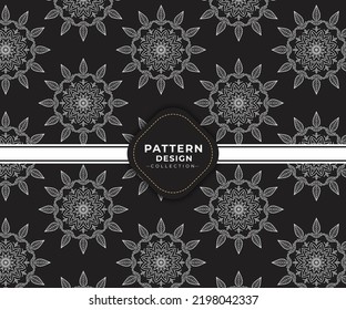Nahtlose florale, doodle Hintergrundmuster Design asiatische, ethnische, Stammesmuster. Schwarz-weißer Hintergrund. Farbbuch.
