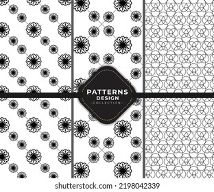 Seamless floral doodle background pattern Design Asian, ethnic, tribal patterns. Black and white background. Coloring book.
