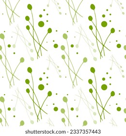 Seamless floral doodle texture pattern vector