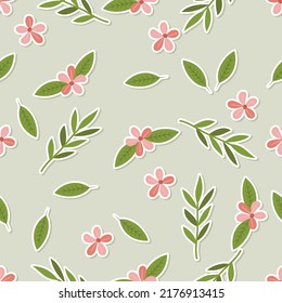 Nahtloses, florales Element, flaches Cartochmuster