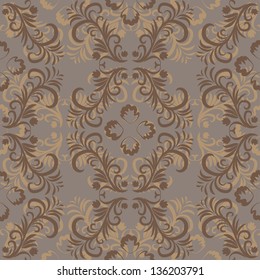 Seamless floral elements pattern