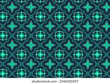 Seamless floral ethnic fabric pattern