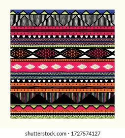 Patrón étnico floral sin foco. Se puede usar para textil, tarjeta de saludo, libro de colorear, papel de estuche de teléfono.