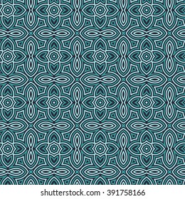 Seamless Floral Ethnic Pattern. Vintage Vector Ornament.  Celtic, Arabic Or Indian Motifs Background. Seamless Wallpaper For Fabric Or Wrapping Paper Design.