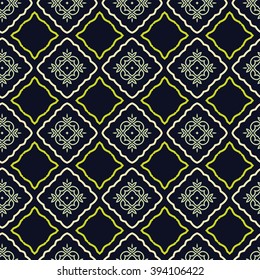 Seamless Floral Ethnic Pattern. Vintage Vector Ornament.  Celtic, Arabic Or Indian Motifs Background. Seamless Wallpaper For Fabric Or Wrapping Paper Design.