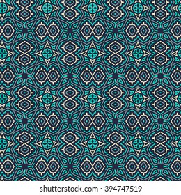 Seamless Floral Ethnic Pattern. Vintage Vector Ornament.  Celtic, Arabic Or Indian Motifs Background. Seamless Wallpaper For Fabric Or Wrapping Paper Design.