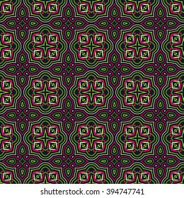 Seamless Floral Ethnic Pattern. Vintage Vector Ornament.  Celtic, Arabic Or Indian Motifs Background. Seamless Wallpaper For Fabric Or Wrapping Paper Design.