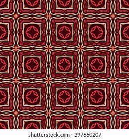 Seamless Floral Ethnic Pattern. Vintage Vector Ornament.  Celtic, Arabic Or Indian Motifs Background. Seamless Wallpaper For Fabric Or Wrapping Paper Design.