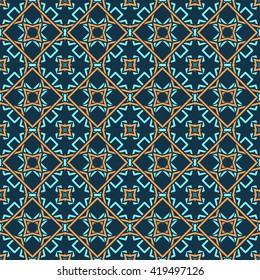 Seamless Floral Ethnic Pattern. Vintage Vector Ornament.  Celtic, Arabic Or Indian Motifs Background. Seamless Wallpaper For Fabric Or Wrapping Paper Design.