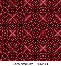Seamless Floral Ethnic Pattern. Vintage Vector Ornament. Celtic, Arabic Or Indian Motifs Background. Seamless Pattern For Fabric, Textile Or Wrapping Paper Design.