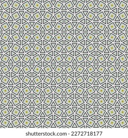 Seamless Floral Fashion Geometric Tile Fabric Retro Backdrop Textile Print Vintage Decoration Creative Repeat Template Wallpaper Background Graphic Texture Design Line Art Pattern