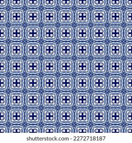 Seamless Floral Fashion Geometric Tile Fabric Retro Backdrop Textile Print Vintage Decoration Creative Repeat Template Wallpaper Background Graphic Texture Design Line Art Pattern