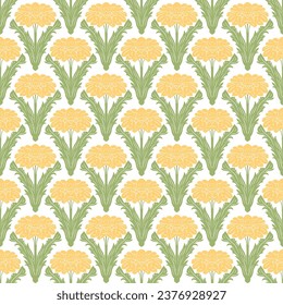 SEAMLESS FLORAL FLOWER BOTANICAL PLANT ART NOUVEAU ARTISTIC WALLPAPER FABRIC TEXTILE PATTERN SWATCH