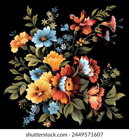 Seamless floral and flower illustrate pattern isolated.