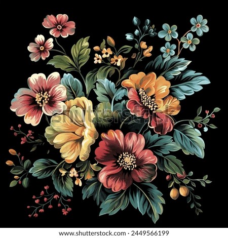 Seamless floral and flower illustrate pattern isolated