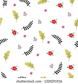 seamless floral flower pattern background for fabric, textile, and wallpaper