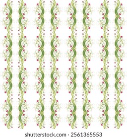 Seamless Floral Flower Pattern Design. EPS Vector. Easy to Customaizable. 