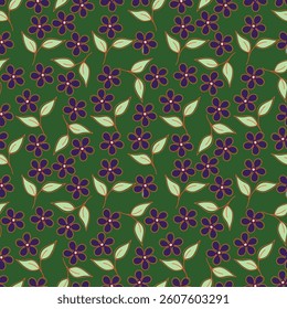 seamless floral flower pattern with Textile Allover Design on Background