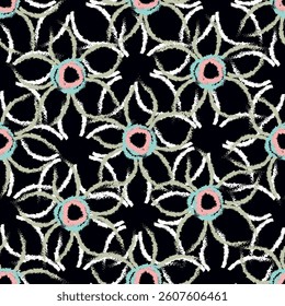 seamless floral flower pattern with Textile Allover Design on Background
