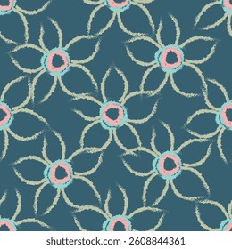 seamless floral flower pattern with Textile Allover Design on Background