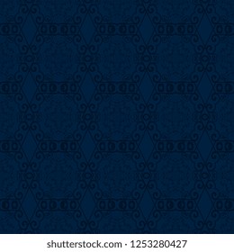 Seamless floral and geometric ornament on background. Template for your design. Wallpaper pattern