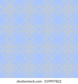 Seamless floral and geometric ornament on background. Wallpaper pattern