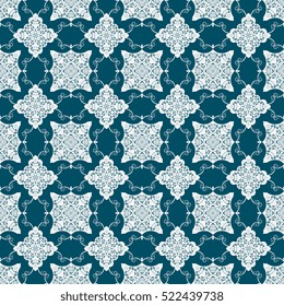 Seamless floral and geometric ornament on background. Wallpaper pattern