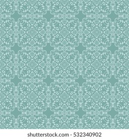Seamless floral and geometric ornament on background. Wallpaper pattern