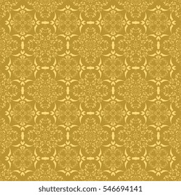 Seamless floral and geometric ornament on background. Wallpaper pattern