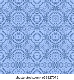 Seamless floral and geometric ornament on background. Wallpaper pattern