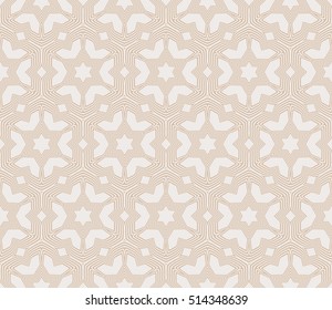 seamless floral geometric pattern. beige color. Texture for holiday card, Valentines day, wedding invitation, design wallpaper, pattern fills, web page, banner, flyer. Vector illustration.