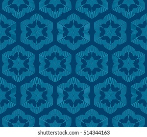 seamless floral geometric pattern. blue color. Texture for holiday card, Valentines day, wedding invitation, design wallpaper