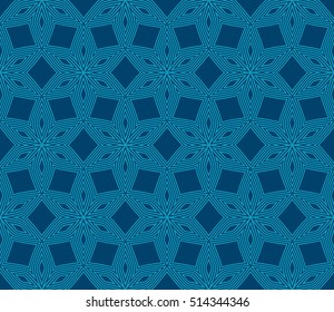seamless floral geometric pattern. blue color. Texture for holiday card, Valentines day, wedding invitation, design wallpaper