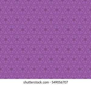 Seamless floral geometric pattern. decorative print. Vector illustration. purple color