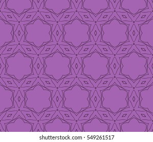 Seamless floral geometric pattern. decorative print. Vector illustration. purple color