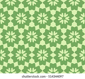 seamless floral geometric pattern. green color. Texture for holiday card, Valentines day, wedding invitation, design wallpaper