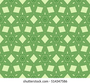 seamless floral geometric pattern. green color. Texture for holiday card, Valentines day, wedding invitation, design wallpaper
