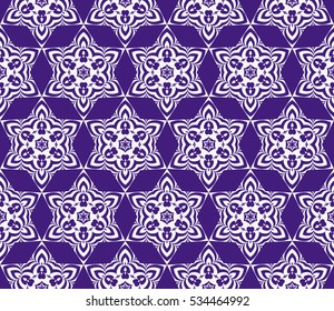 seamless floral geometric pattern. For invitation, design wallpaper. Vector illustration. Silver, purple color