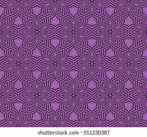 seamless floral geometric pattern. For invitation, design wallpaper. Vector illustration. purple color