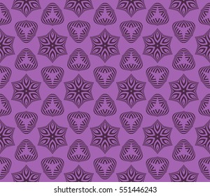 seamless floral geometric pattern. For invitation, design wallpaper. Vector illustration. purple color