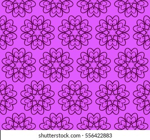 seamless floral geometric pattern. For invitation, design wallpaper. Vector illustration. purple color