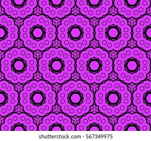 seamless floral geometric pattern. For invitation, design wallpaper, decor, fabric. Vector illustration.