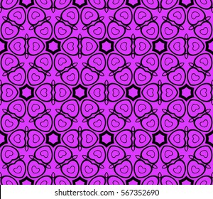 seamless floral geometric pattern. For invitation, design wallpaper, decor, fabric. Vector illustration.