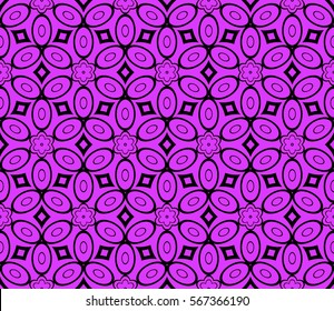 seamless floral geometric pattern. For invitation, design wallpaper, decor, fabric. Vector illustration.