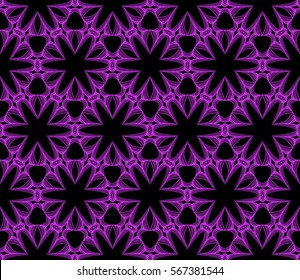seamless floral geometric pattern. For invitation, design wallpaper, decor, fabric. Vector illustration.