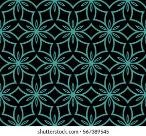 seamless floral geometric pattern. For invitation, design wallpaper, decor, fabric. Vector illustration.
