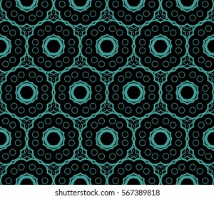 seamless floral geometric pattern. For invitation, design wallpaper, decor, fabric. Vector illustration.