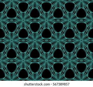 seamless floral geometric pattern. For invitation, design wallpaper, decor, fabric. Vector illustration.