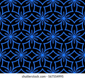 seamless floral geometric pattern. For invitation, design wallpaper, decor, fabric. Vector illustration.